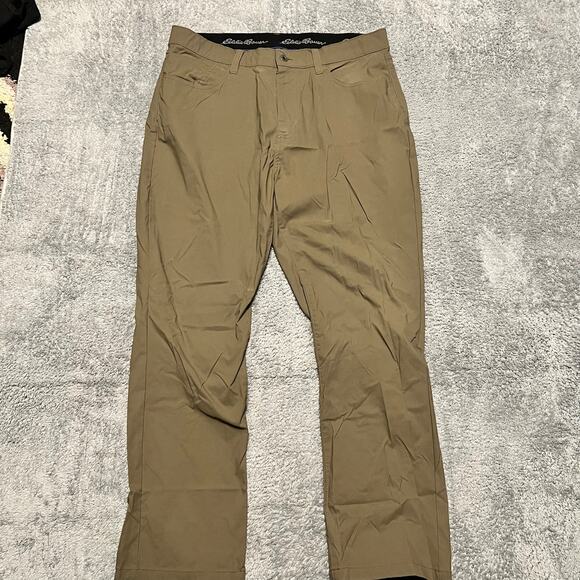 Eddie Bauer Pants Mens 38 X30 Performance Hiking Nylon Light Brown - Picture 1 of 10